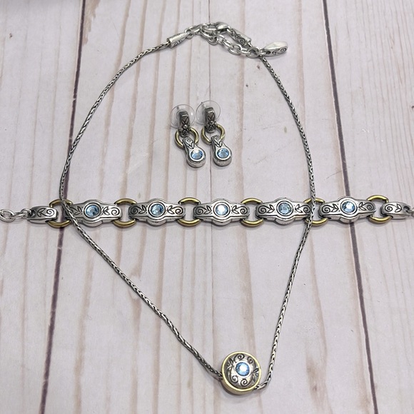 Brighton Silver & Gold Toned 3 Piece Jewelry Set
